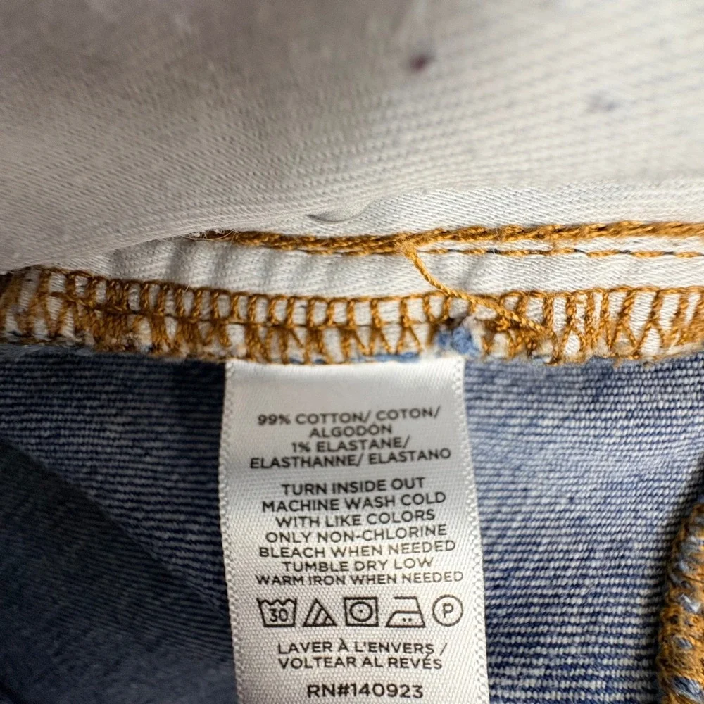 LOFT‎  Womens 14 36x29 The Girlfriend Straight Leg Blue Jeans Stretch Casual